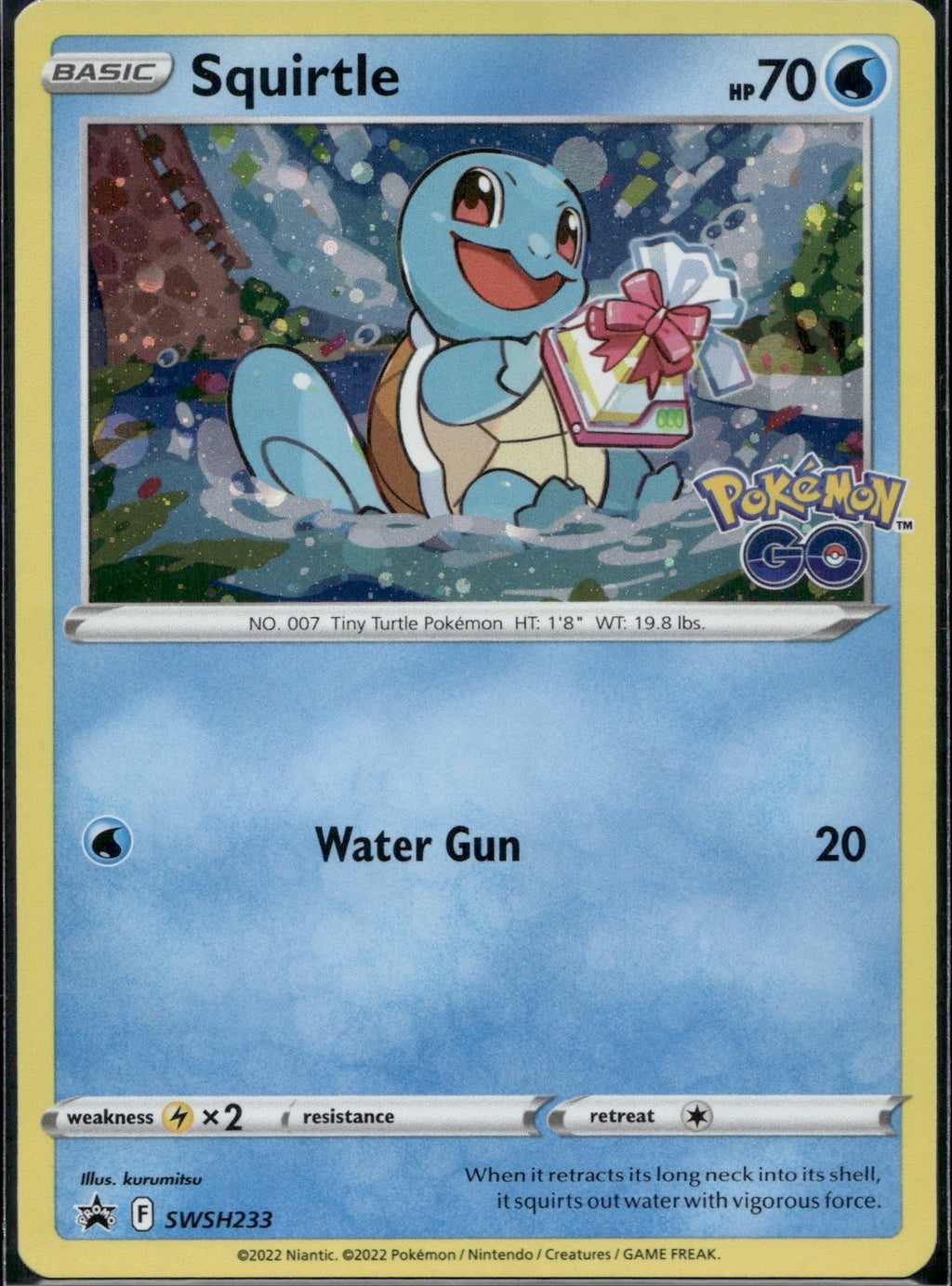 Squirtle SWSH233 SWSD Sword & Shield Promo Pokemon Holo Lightly Played