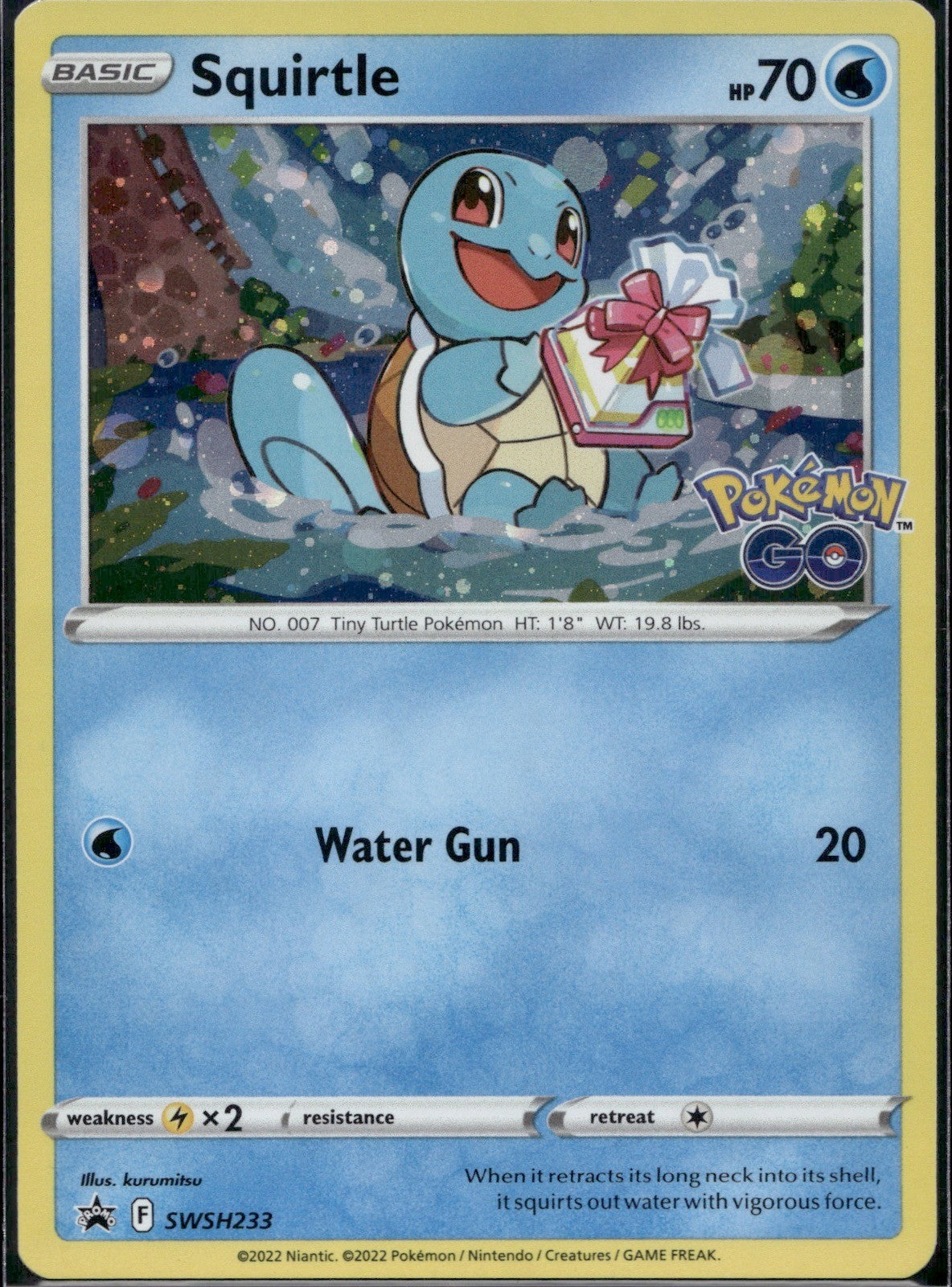 Squirtle SWSH233 SWSD Sword & Shield Promo Pokemon Holo Lightly Played