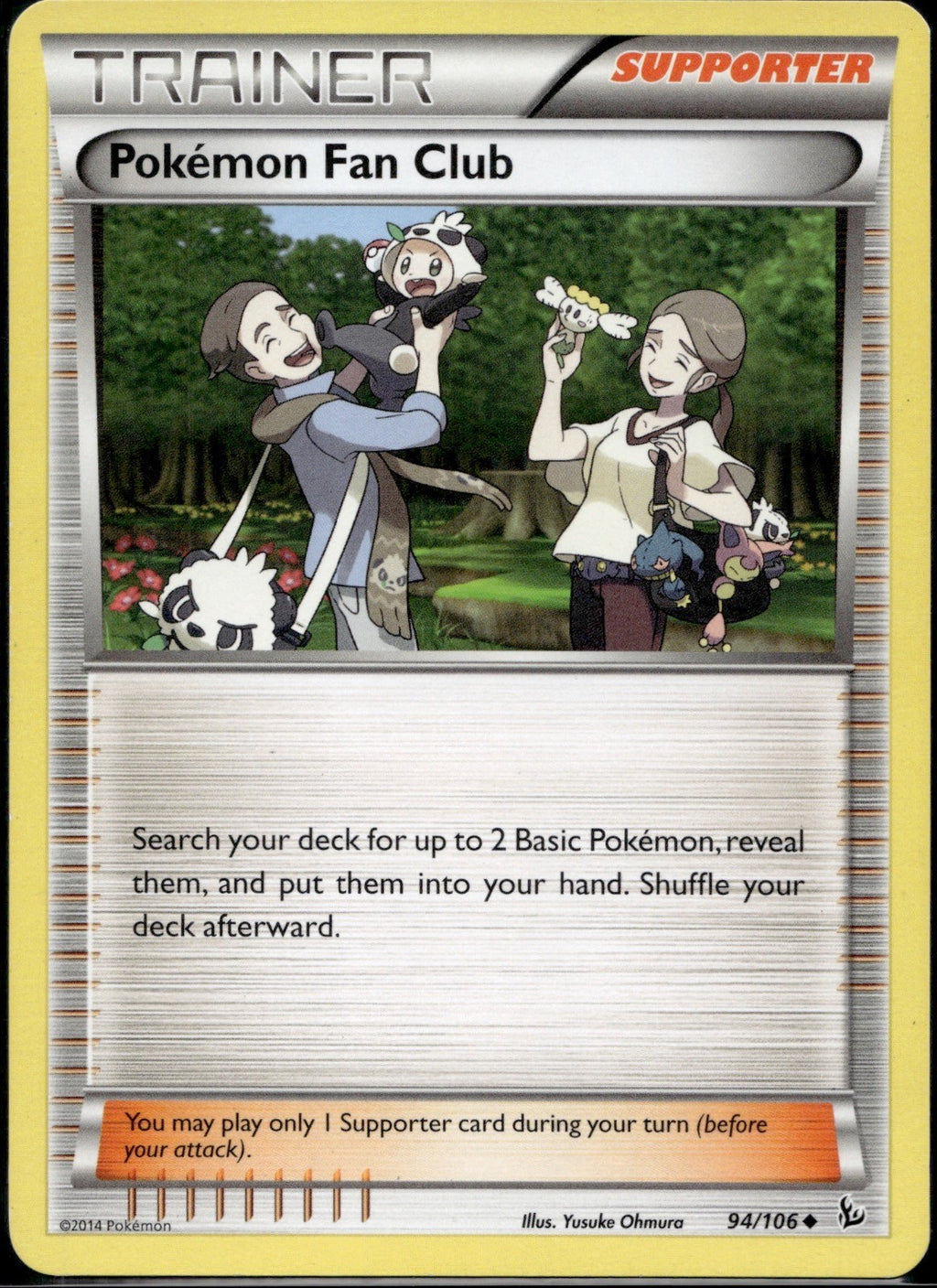 Pokemon Fan Club 94/106 FLF Flashfire Pokemon Lightly Played
