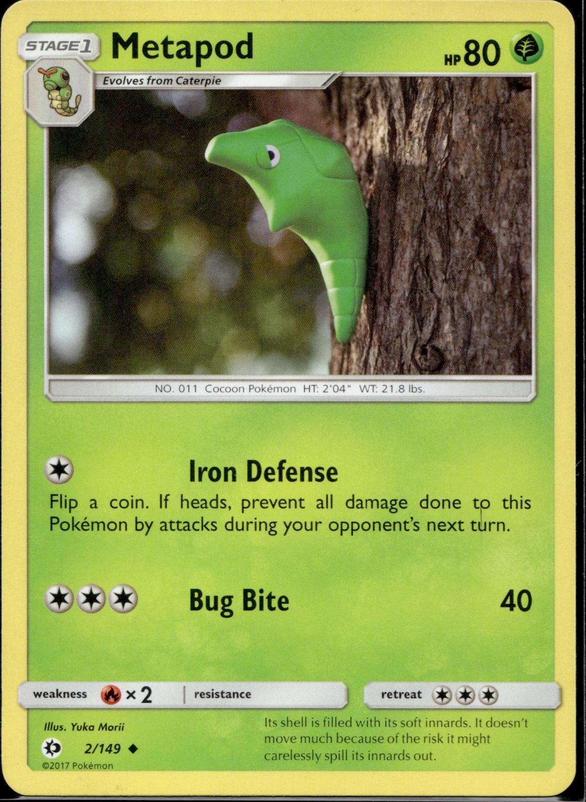 Metapod 2/149 SM01 SM Base Set Pokemon Lightly Played