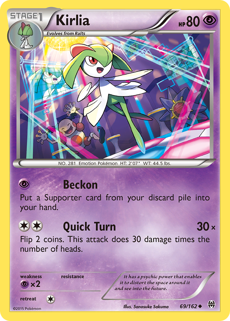 Kirlia 69/162 BKT BREAKthrough Pokemon Lightly Played