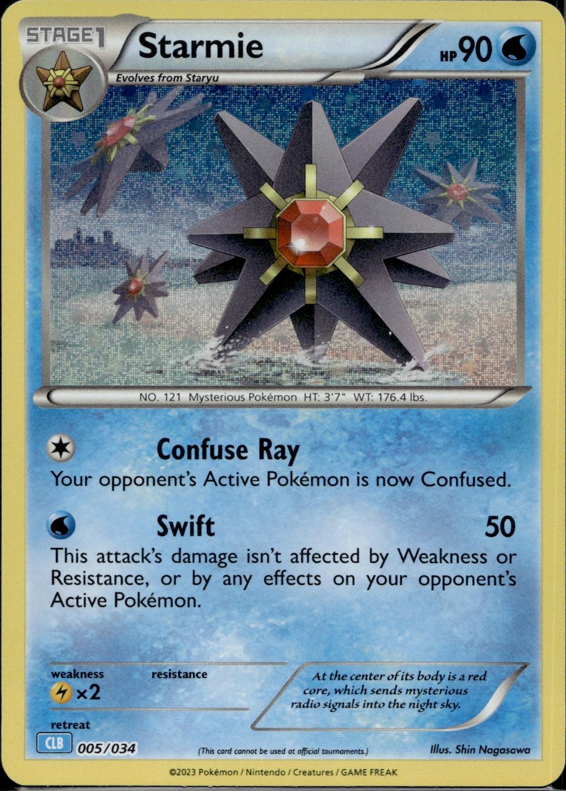 Starmie 005/034 CL Trading Card Game Classic Pokemon Holo Near Mint