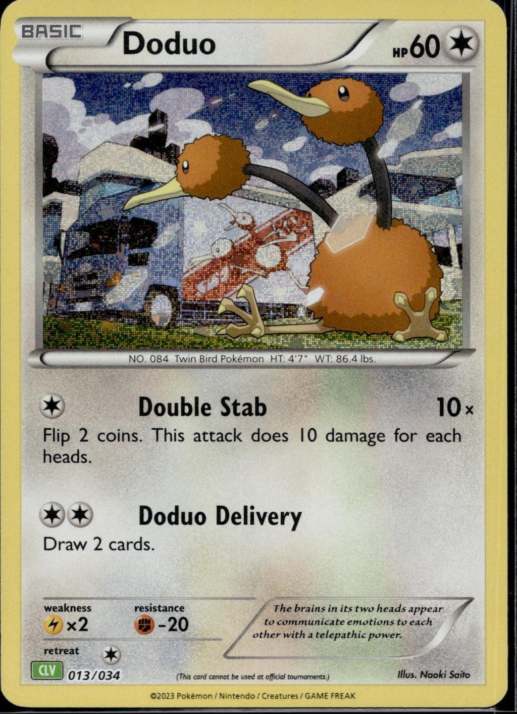 Doduo 013/034 CL Trading Card Game Classic Pokemon Holo Near Mint
