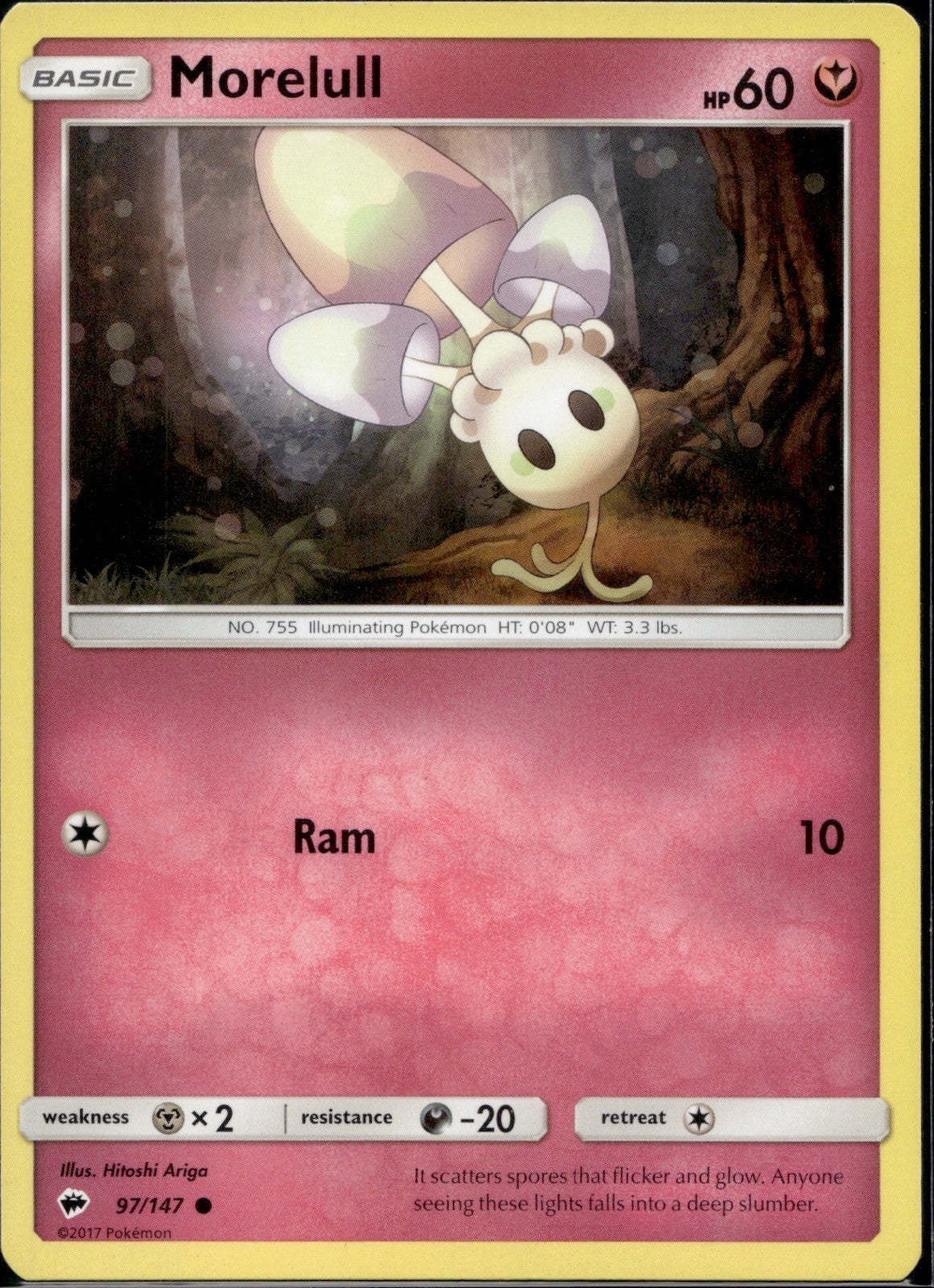Morelull 97/147 BUS Burning Shadows Pokemon Lightly Played