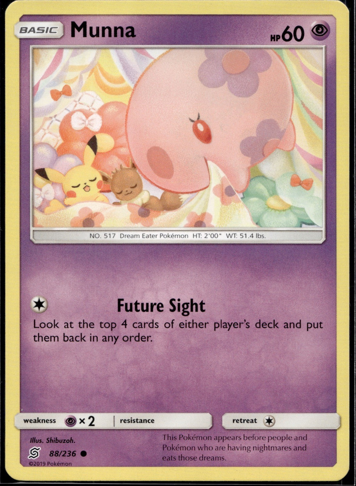 Munna 88/236 UNM Unified Minds Pokemon Lightly Played