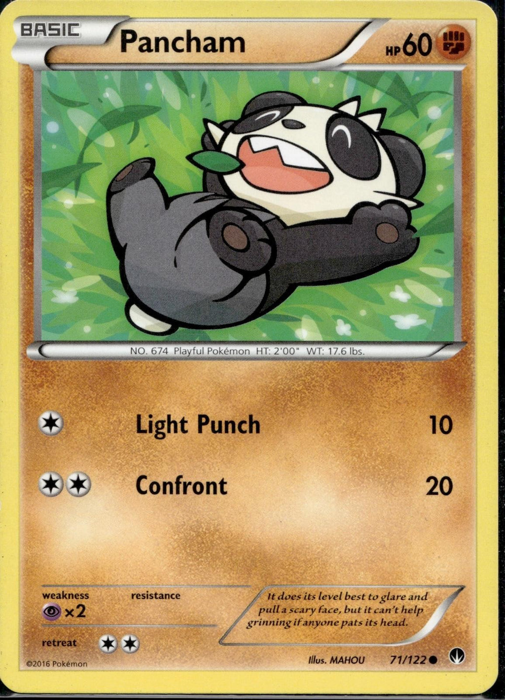 Pancham 71/122 BKP BREAKpoint Pokemon Lightly Played