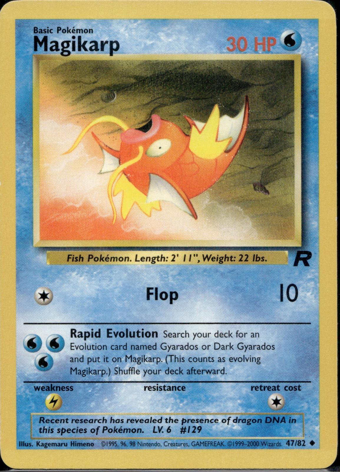 Magikarp 47/82 TR Team Rocket Pokemon Unlimited Lightly Played
