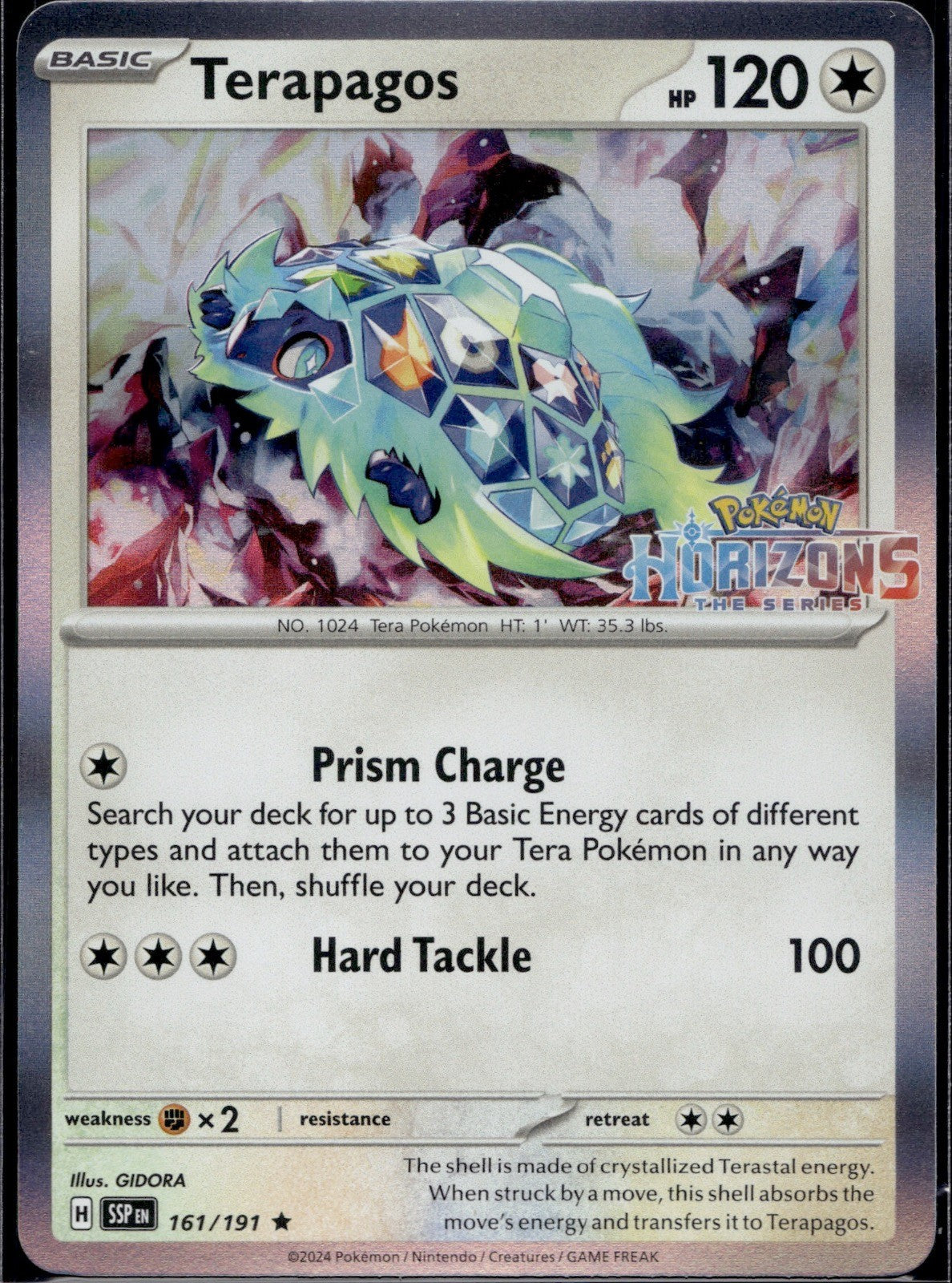 Terapagos 161/191 SSP Surging Sparks Pokemon Holo Near Mint