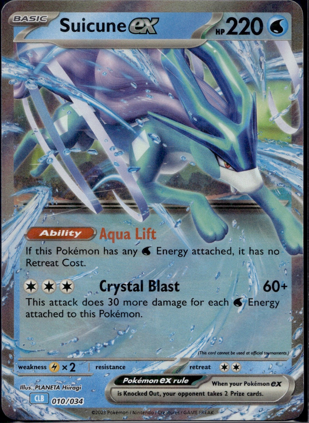 Suicune ex 010/034 CL Trading Card Game Classic Pokemon Holo Near Mint