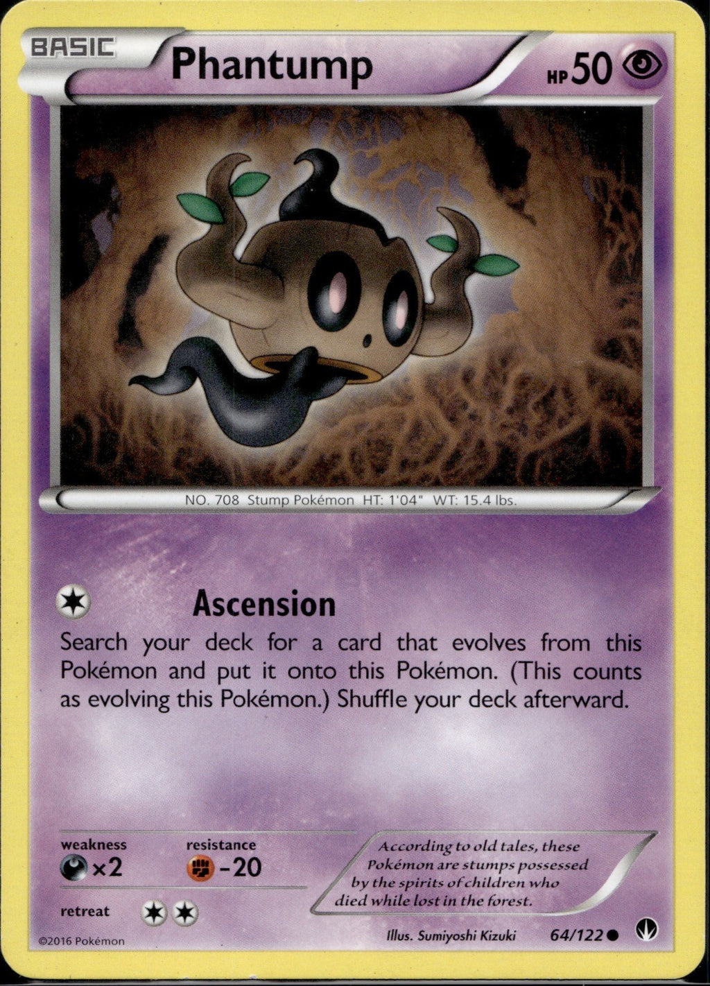 Phantump 64/122 BKP BREAKpoint Pokemon Lightly Played