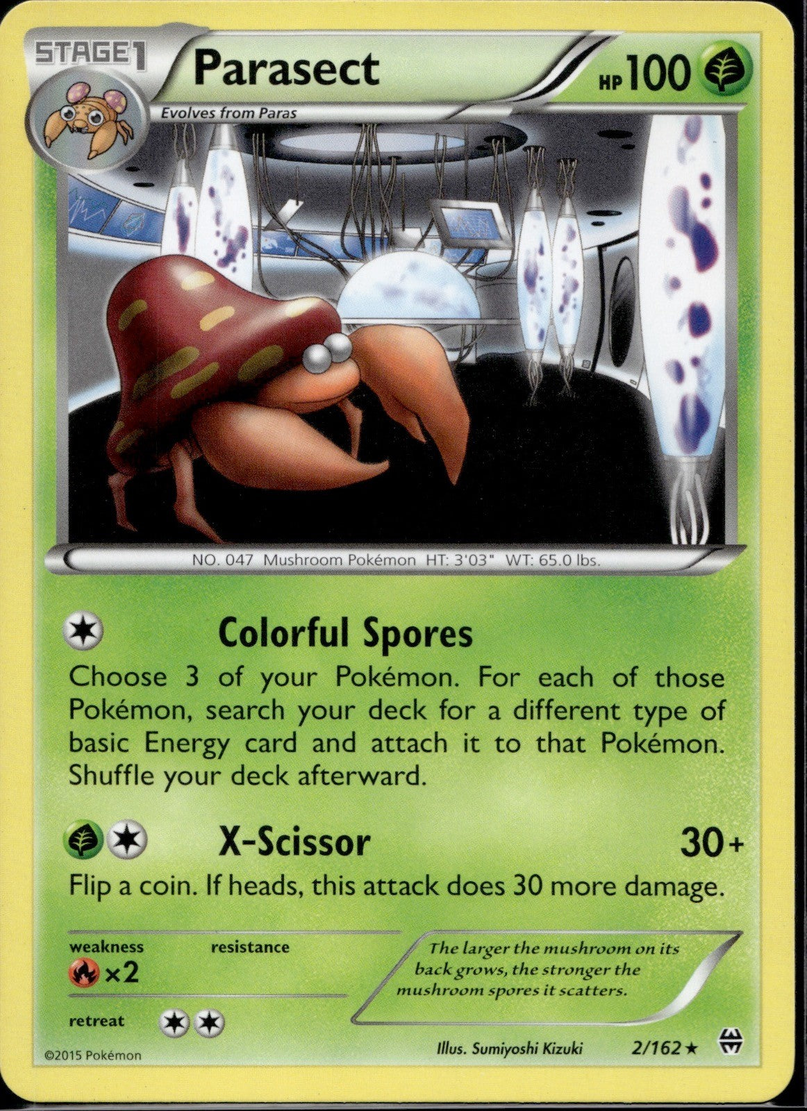 Parasect 2/162 BKT BREAKthrough Pokemon Lightly Played