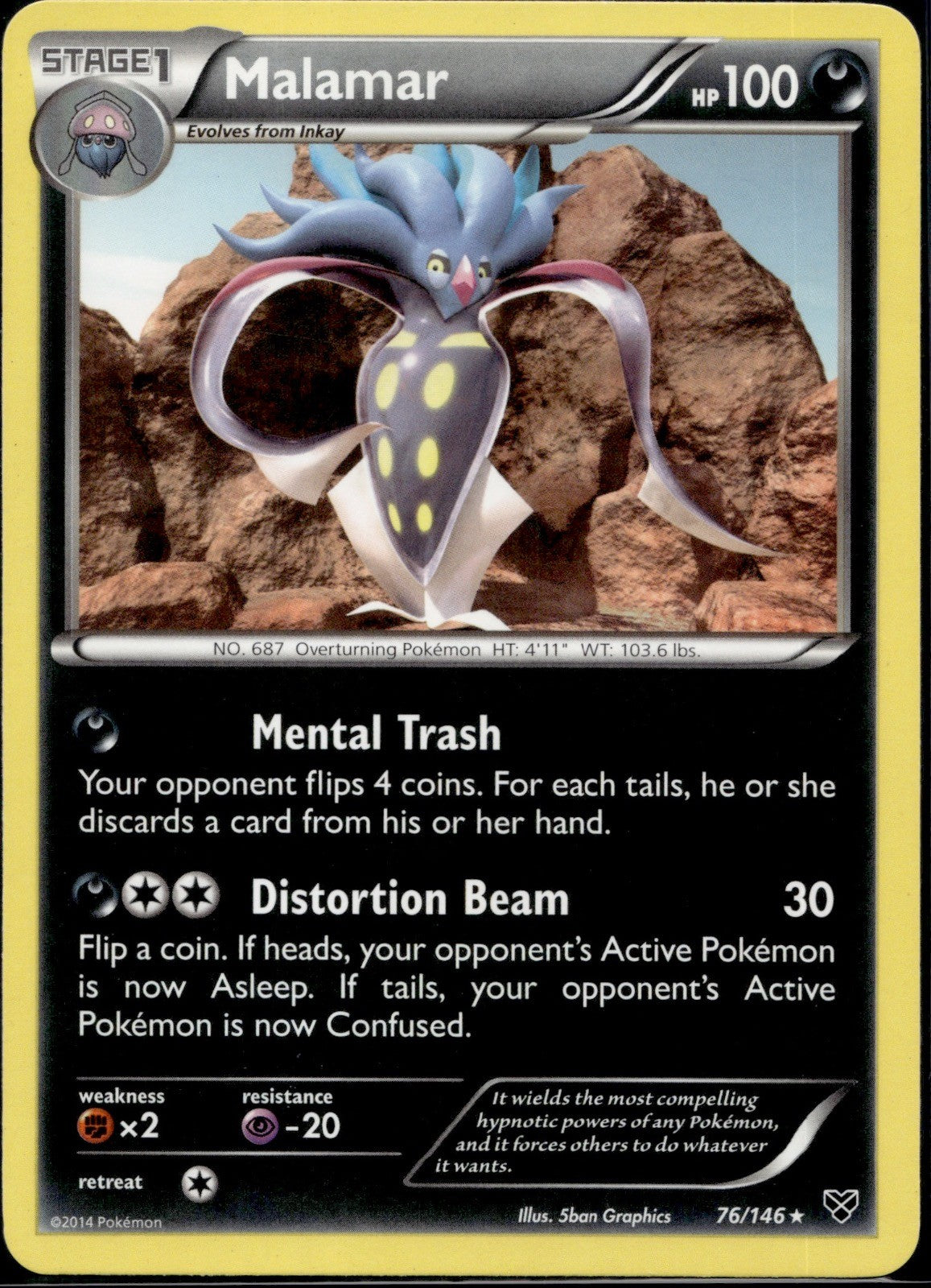 Malamar 76/146 XY XY Pokemon Lightly Played