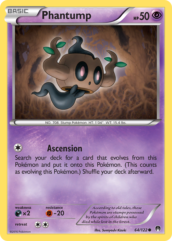 Phantump 64/122 BKP BREAKpoint Pokemon Lightly Played
