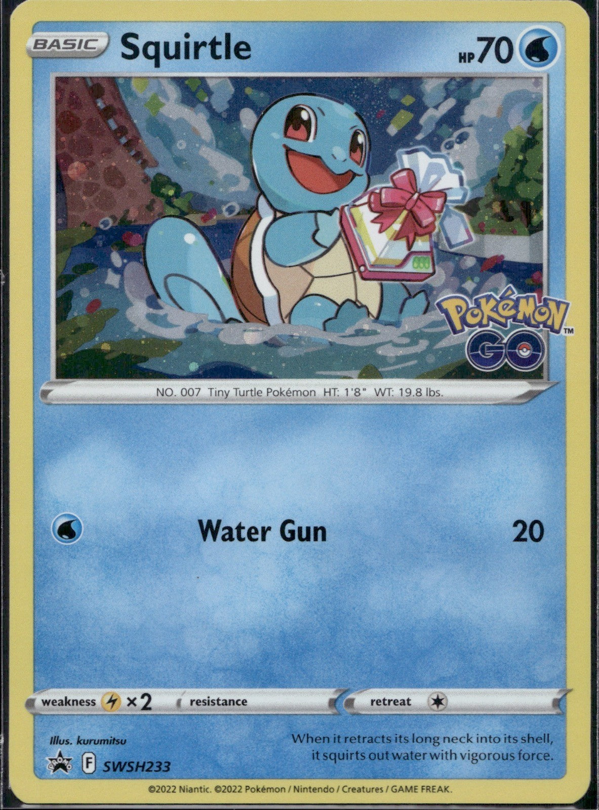 Squirtle SWSH233 SWSD Sword & Shield Promo Pokemon Holo Lightly Played