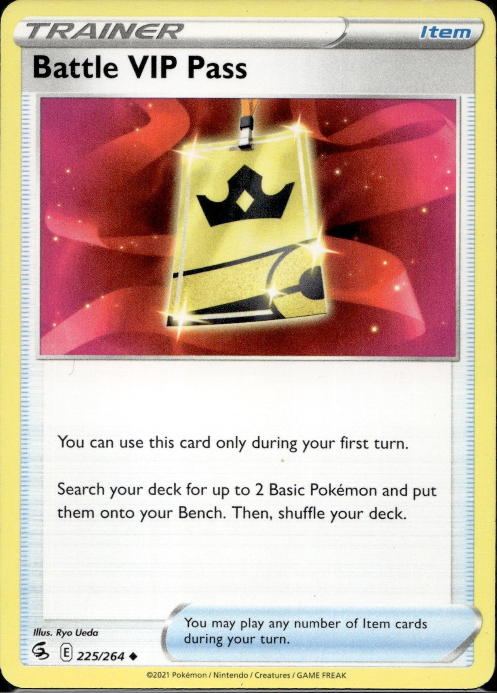 Battle VIP Pass 225/264 FST Fusion Strike Pokemon Near Mint