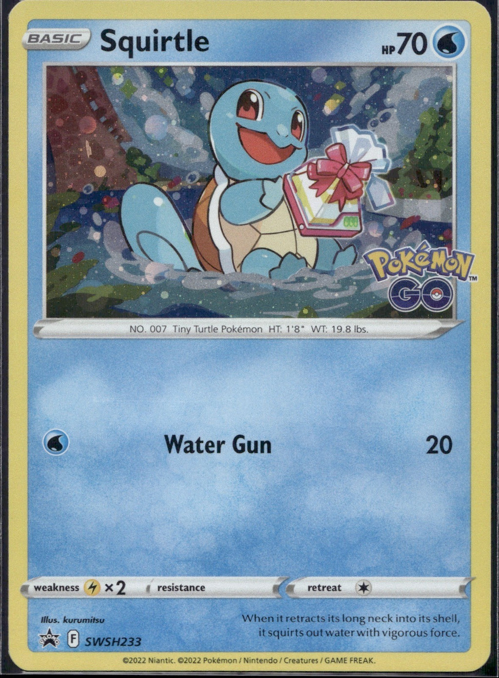 Squirtle SWSH233 SWSD Sword & Shield Promo Pokemon Holo Lightly Played