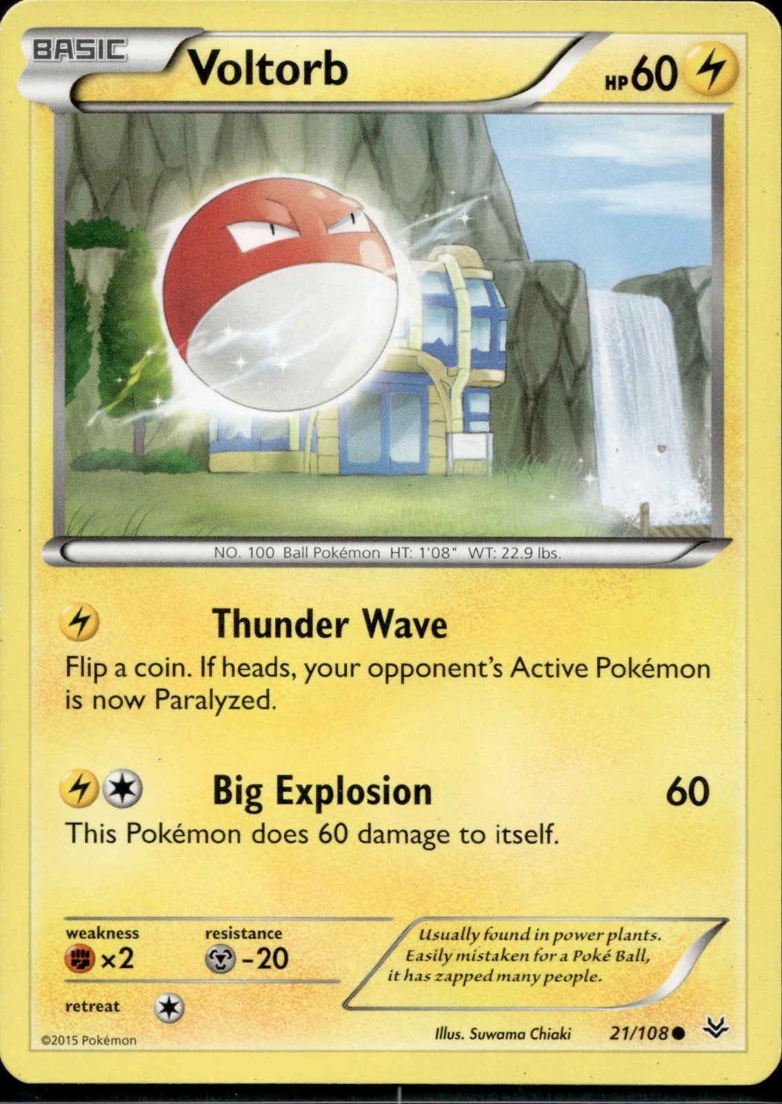 Voltorb 21/108 ROS Roaring Skies Pokemon Lightly Played