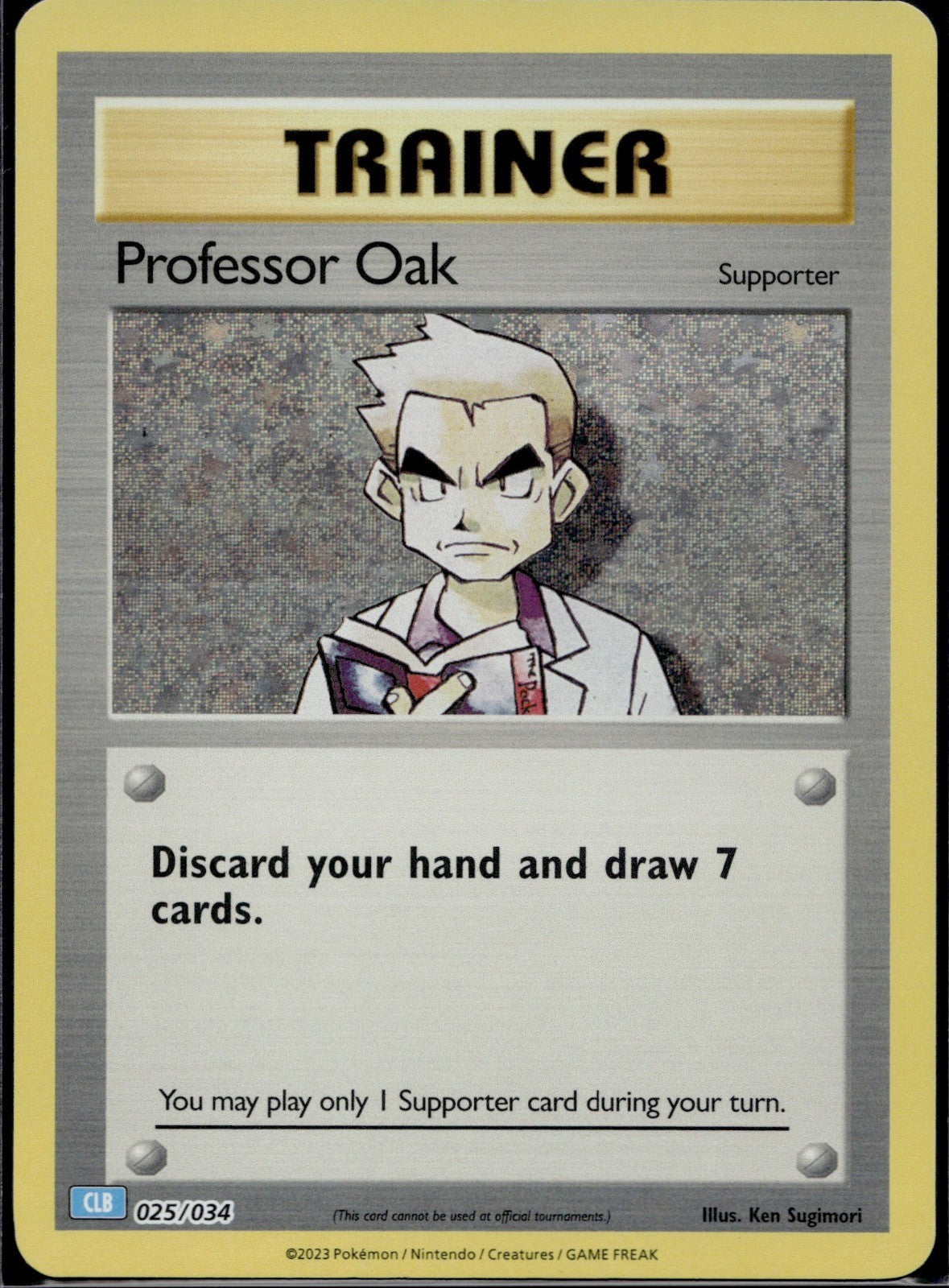 Professor Oak (CLB) 025/034 CL Trading Card Game Classic Pokemon Holo Near Mint