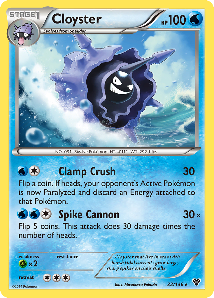 Cloyster 32/146 XY XY Pokemon Lightly Played