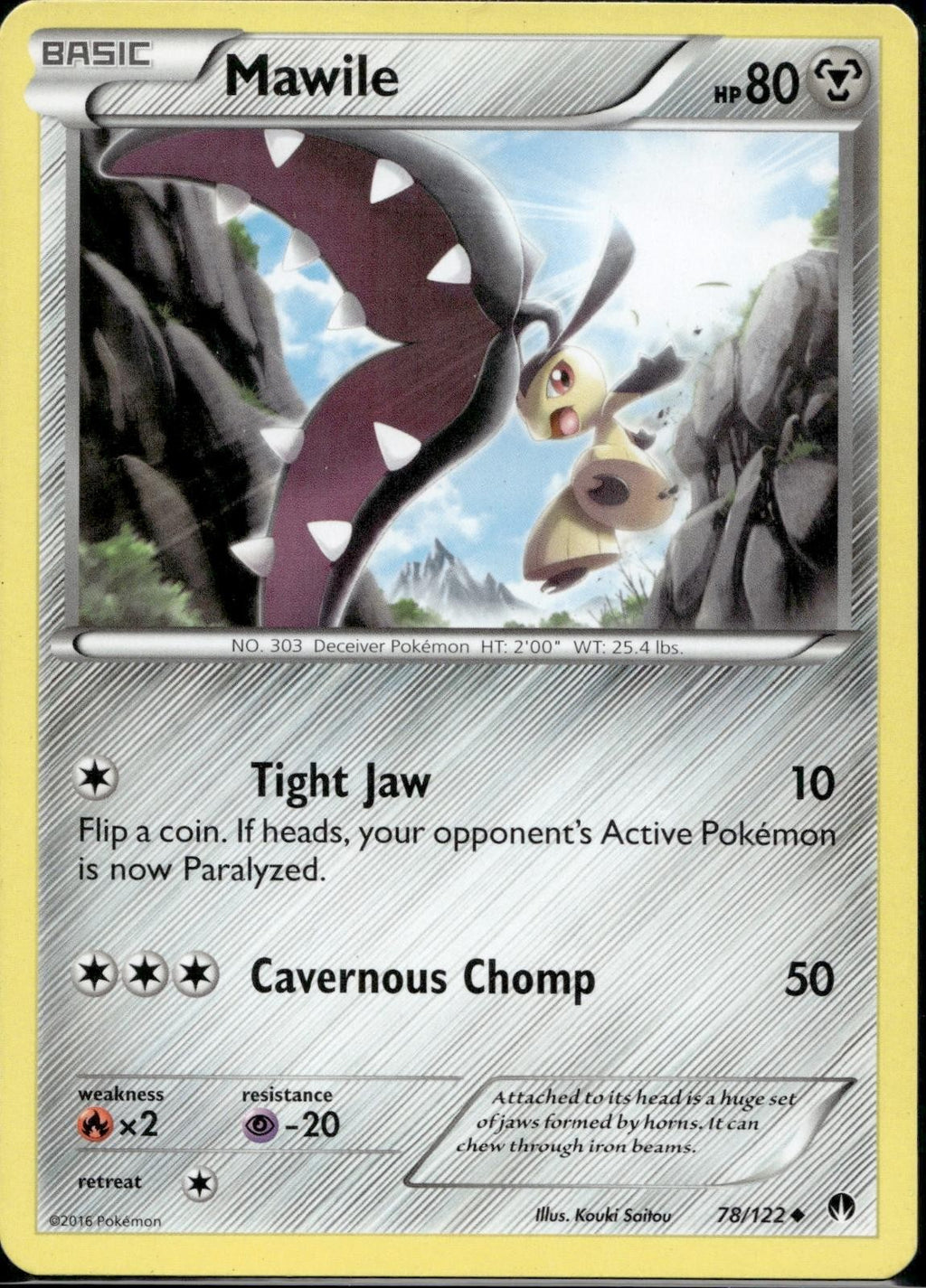 Mawile 78/122 BKP BREAKpoint Pokemon Lightly Played