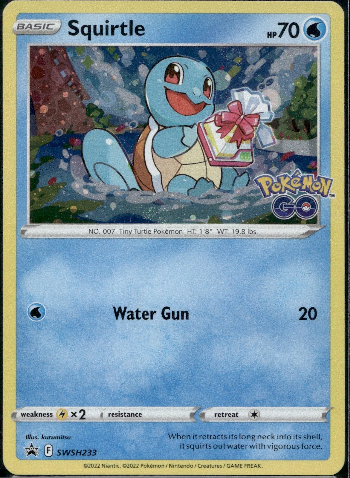 Squirtle SWSH233 SWSD Sword & Shield Promo Pokemon Holo Lightly Played