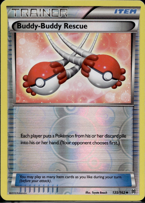 Buddy-Buddy Rescue 135/162 BKT BREAKthrough Pokemon Reverse Holo Lightly Played