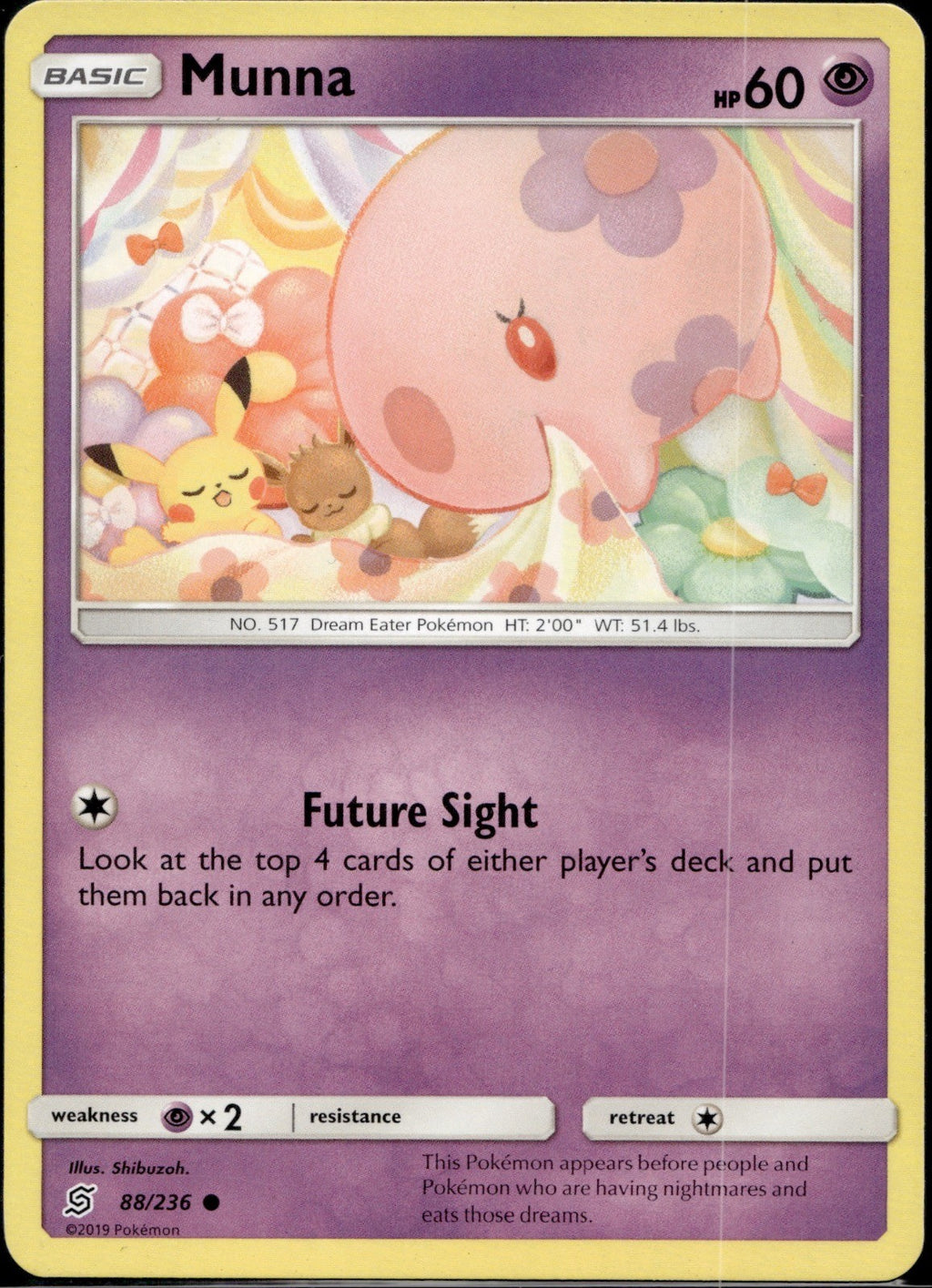 Munna 88/236 UNM Unified Minds Pokemon Lightly Played