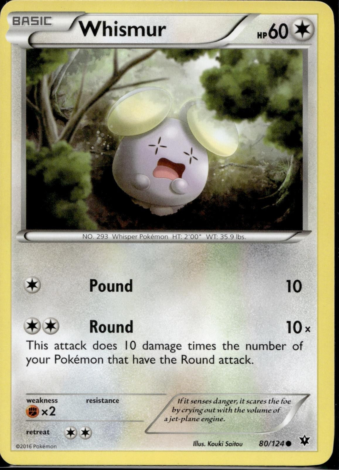 Whismur 80/124 FCO Fates Collide Pokemon Lightly Played