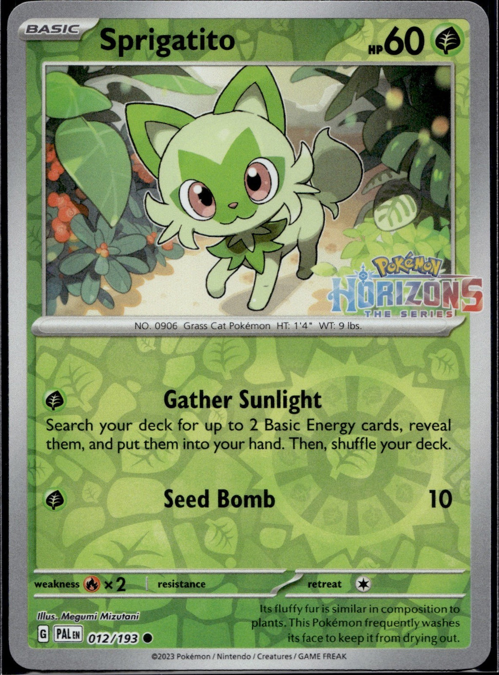 Sprigatito 012/193 MCAP Miscellaneous Cards & Products Pokemon Reverse Holo NM/M