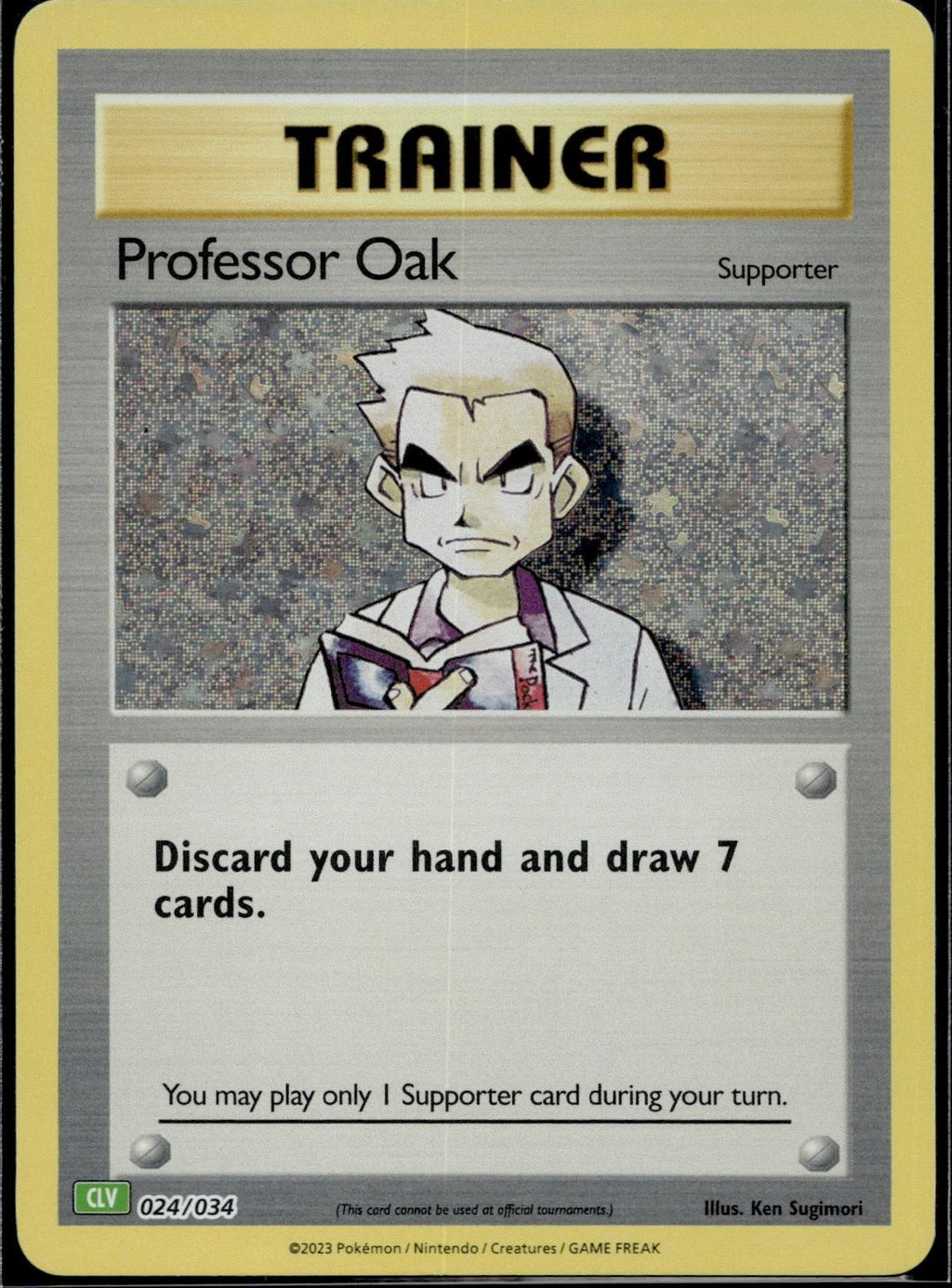 Professor Oak (CLV) 024/034 CL Trading Card Game Classic Pokemon Holo Near Mint