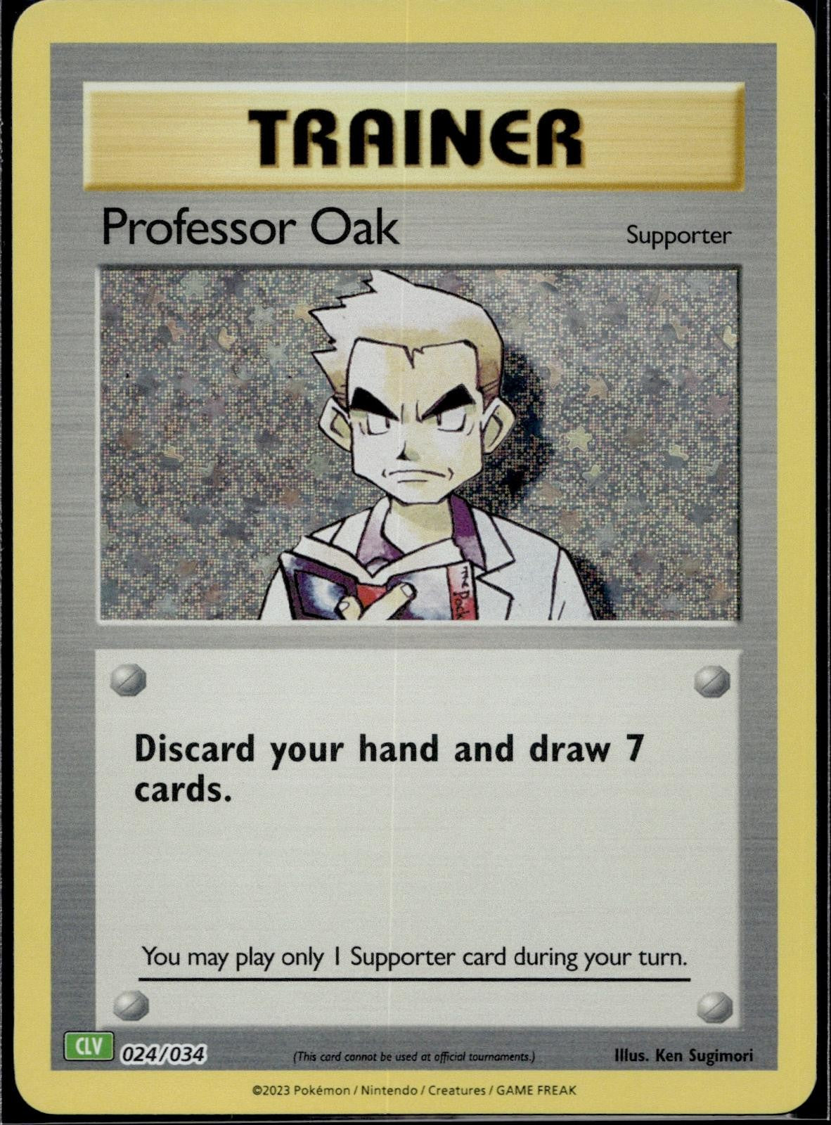 Professor Oak (CLV) 024/034 CL Trading Card Game Classic Pokemon Holo Near Mint