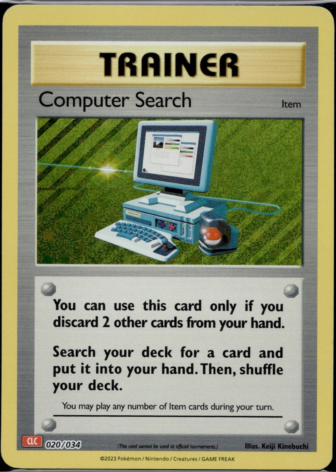 Computer Search (CLV) 020/034 CL Trading Card Game Classic Pokemon Holo NM/M