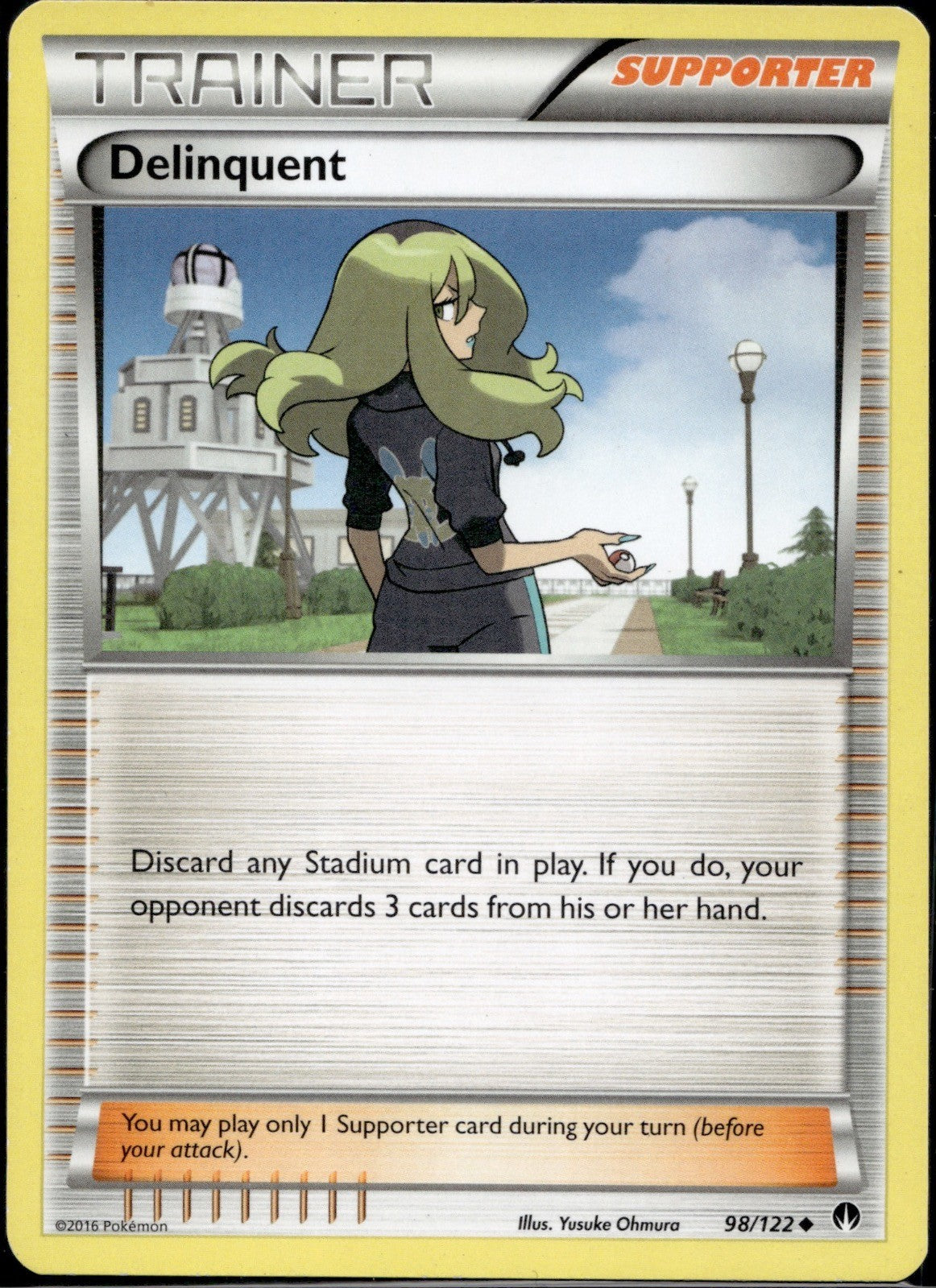 Delinquent 98/122 BKP BREAKpoint Pokemon Lightly Played