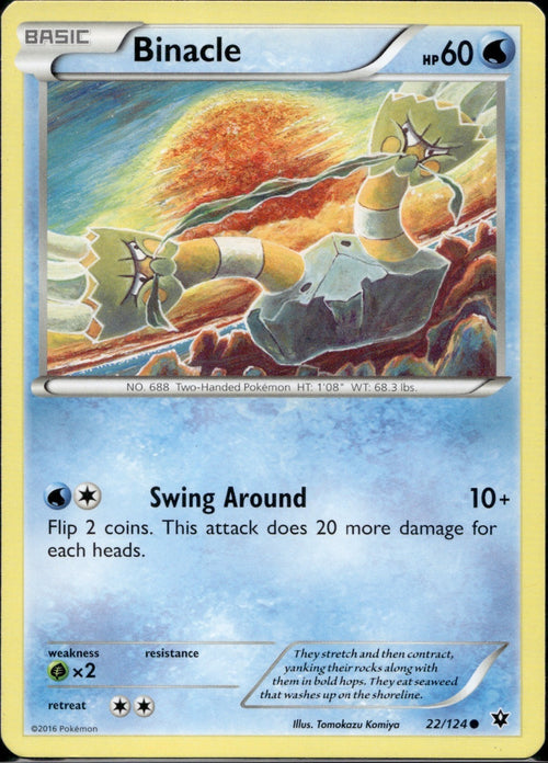 Binacle 22/124 FCO Fates Collide Pokemon Lightly Played