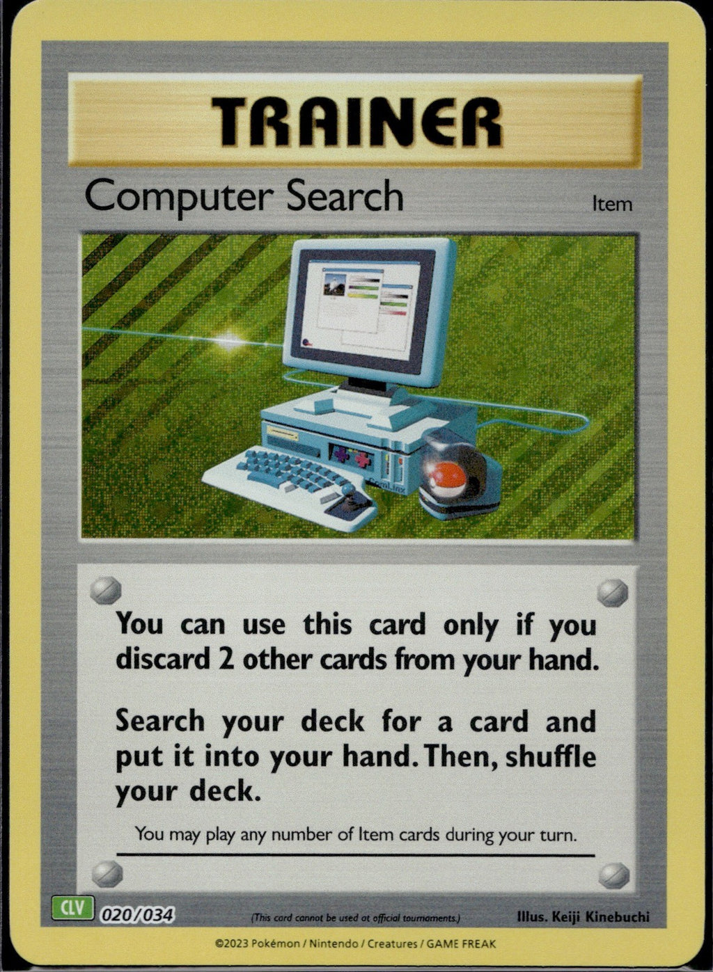 Computer Search (CLC) 020/034 CL Trading Card Game Classic Pokemon Holo NM/M