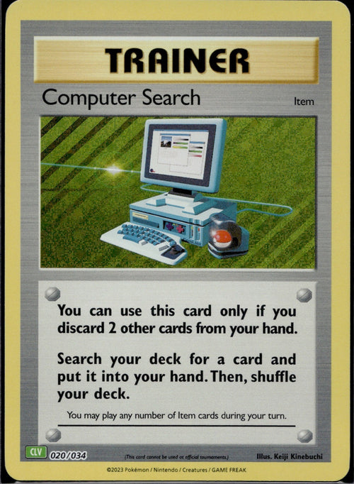 Computer Search (CLC) 020/034 CL Trading Card Game Classic Pokemon Holo NM/M
