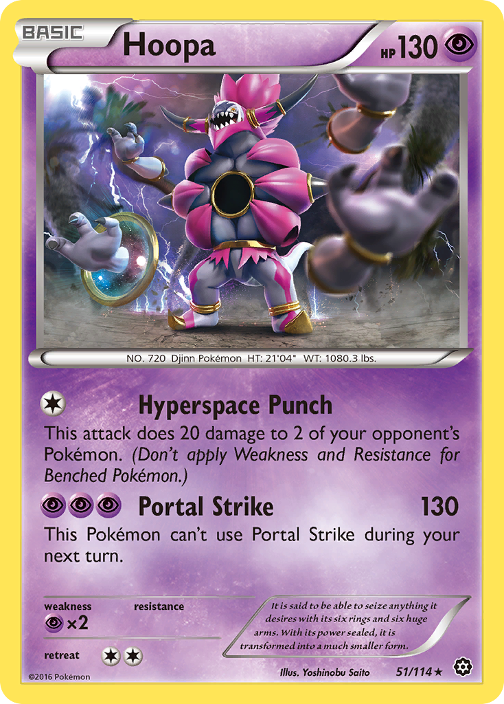 Hoopa 51/114 STS Steam Siege Pokemon Lightly Played