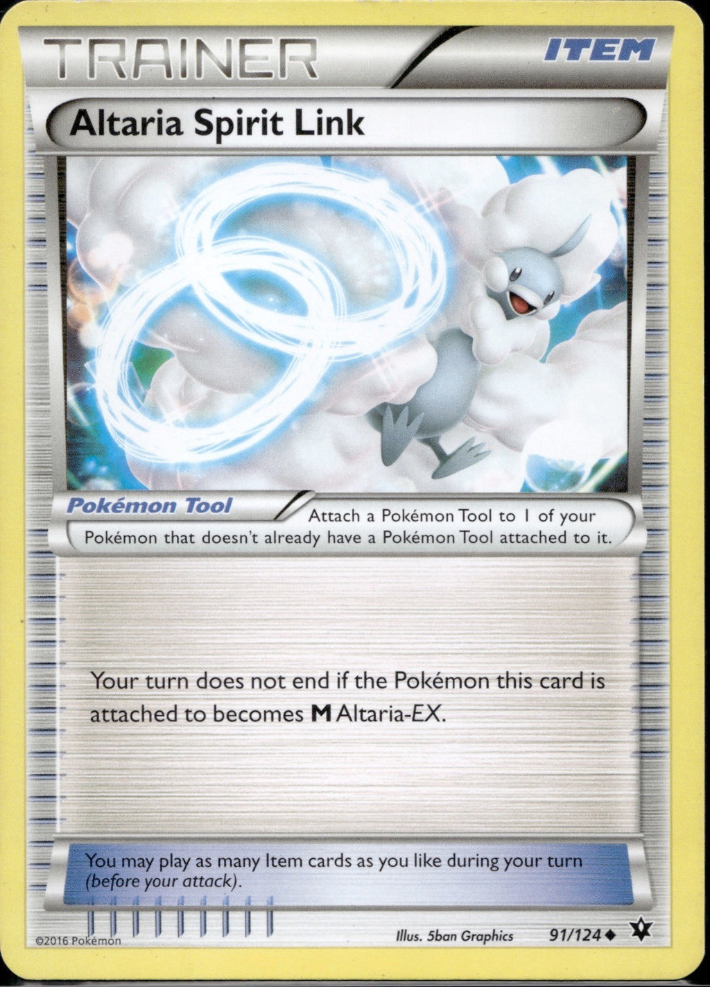 Altaria Spirit Link 91/124 FCO Fates Collide Pokemon Lightly Played