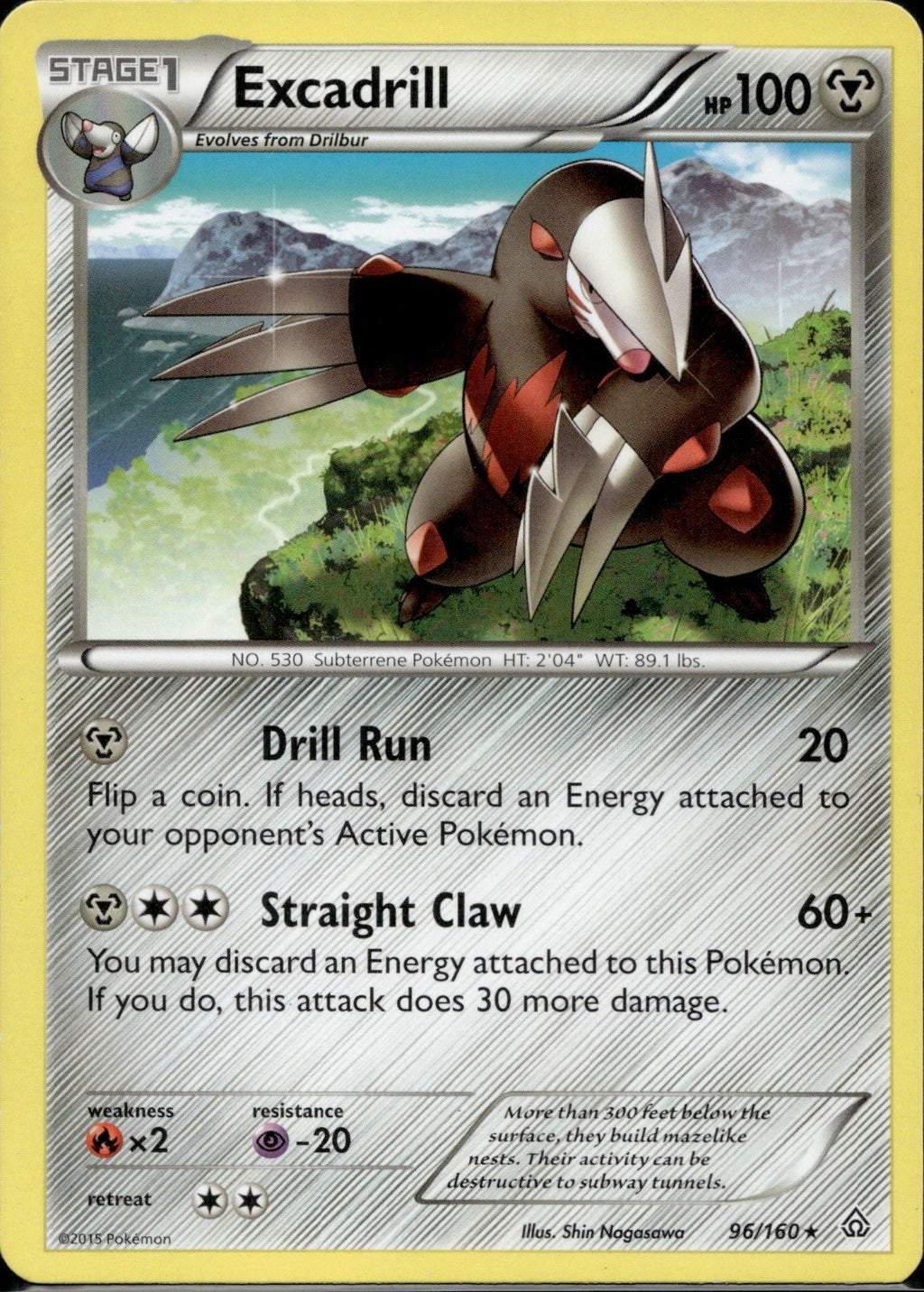 Excadrill 96/160 PRC Primal Clash Pokemon Lightly Played