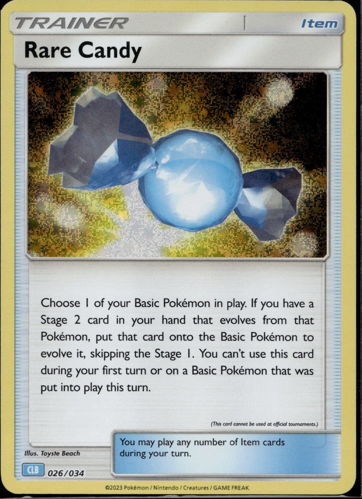 Rare Candy (CLB) 026/034 CL Trading Card Game Classic Pokemon Holo Near Mint